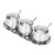 3Pcs 304 Stainless Steel Seasoning Box Visible Spice Pot Container Kitchenware with Lid Spoon