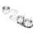 3Pcs 304 Stainless Steel Seasoning Box Visible Spice Pot Container Kitchenware with Lid Spoon