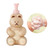 Foam Pump Bottle Cute Bear Shape Large Capacity Foaming Soap Dispenser Bottle for Facial Wash Body Wash Hand Soap Milk Tea Color