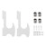 2PCS Lightsaber Stand Wall Mount Holder Acrylic Easy Installation Wand Stand for Wand Cosplay White
