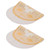 2Pcs PVC Table Mat Gold Placemats Cup Coaster Pad Kitchen Restaurant Wedding DecorationOval 03