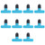10Pcs Food Clip ABS Chip Bag Clip Good Sealing and Multifunction Non Slip Clip for Kitchen BlueLarge