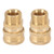 2Pcs Pure Copper M22 High Pressure Washer Fitting Adapter 3/8 Inch NPT Female to M22 Male Adapter Inner Hole 15mm/0.59in