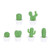 6PCS Cute Succulent Plant Magnetic Refrigerator Magnets Refrigerator Stickers Home Decor