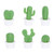 6PCS Cute Succulent Plant Magnetic Refrigerator Magnets Refrigerator Stickers Home Decor