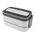 Lunch Box Double Layer Microwave Safe Leakage Proof Stainless Steel Portable Divided Bento Box for Office School Picnic White