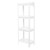 Bathroom Tower Shelf Plastic Freestanding Storage Rack Organizer Multifunctional Shelving Unit for Living Room Bedroom Kitchen White 4 Layers