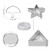 6Pcs/Set 2021 TV Stainless Steel Buckle Candy Biscuit Cutters Mold for Cake Chocolate DIY Baking Tools