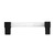 Acrylic Drawer Pulls Single Hole Crystal Cabinet Drawer Pulls for Kitchen Cabinets Dresser Cupboard Hole Spacing 96 Black