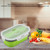 Silicone Lunch Picnic Food Fruit Box with Fork Fold able Telescopic Stretchable Container