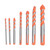 Drill Bits Punching Triangular Drill Bits with Storage Case for Ceramics Marble Wall Openings