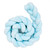 4.92ft Baby Braided Crib Bumper Long Baby Nursery Cushion Knot Soft Snake Pillow (Blue)
