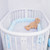 4.92ft Baby Braided Crib Bumper Long Baby Nursery Cushion Knot Soft Snake Pillow (Blue)