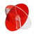 Acrylic Geometric Flower Vase Fine Detail Easy To Clean Acrylic Geometric Minimalist Vase for Living Room Table Disc Transparent Red 15x13x2cm