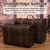 vintage Suitcase Wood Leather Finished Antique Storage Box Decorative Luggage for Photography Props Home Decoration