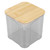 Airtight Food Storage Container Clear Food Storage Jar with Bamboo Lid for Noodles Flour Cereal Rice Tea Coffee Beans 900ml 10.7x11cm / 4.2x4.3in