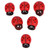 100PCS Small Wooden Insect Stickers Mini Decorative Sticker for Embellishment Card Making CraftsLadybugs