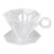 Coffee Filter Cup Resin Paperless Reusable Octagonal Pour Over Coffee Maker Filter Cone with Handle for V60 Transparent