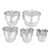 5Pcs Stainless Steel Biscuit Cutter Set Removable Easy Release Professional Cookie Cutter Set with Handle for Baking