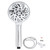 G1/2 Shower Head Pressurized Handheld Shower Sprayer with 9 Spray Modes for Bathroom UseShower Head Set