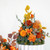 2PCS Artificial Flowers Plastic Foam Bottom Silk Cloth Bouquet for Wedding Decoration Orange