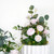 2PCS Artificial Flowers Plastic Foam Bottom Silk Cloth Bouquet for Wedding Decoration Orange