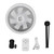Portable Tripod Stand Fan USB Rechargeable Camping Hanging Fan with LED Light for Tent Outdoor Activities