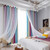 2pc Curtain Simple Gradient Hollow-out Star Pattern Double Layer Blackout Bedroom Living Room Insulation Curtain