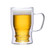 Glass Mugs with Handle Clear Drinking Glass Beer Mug for Coffee Tea White 550ml