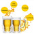 Glass Mugs with Handle Clear Drinking Glass Beer Mug for Coffee Tea White 550ml