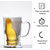 Glass Mugs with Handle Clear Drinking Glass Beer Mug for Coffee Tea White 550ml