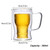 Glass Mugs with Handle Clear Drinking Glass Beer Mug for Coffee Tea White 550ml