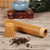 1Pc Round Portable Handmade Natural Bamboo Tea Jar Storage Holder Container Box (2.5 x 15.5cm)