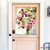 Artificial Peony Wreath Rattan Silk Cloth Simulation Decorative Front Door Wreath for Indoor Outdoor