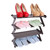 4 Tiers Household Stainless Steel Shoes Rack Shelf Stand Holder Storage Organizer (Coffee)