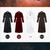 Halloween Priest Costume With Cross Necklace Unisex Men Women Solid Long Father Vicar Fancy Dress Outwear Medieval Priest Cosplay Costumes Halloween Party Props