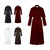 Halloween Priest Costume With Cross Necklace Unisex Men Women Solid Long Father Vicar Fancy Dress Outwear Medieval Priest Cosplay Costumes Halloween Party Props