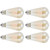 6PCS ST64 LED Filament Lamp Antique Vintage Bulbs E27 Base Gold Glass Bulb Warm Light Home Decor