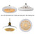 Ceiling Fans with Lighting 30W Dimmable Fan Lamp Modern Smart E27 Lamp Head Fan Light for Home Bedroom Living Room