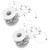 2Pcs ABS FivePointed Star Pearls Beads String for Wedding Bridal Bouquet Christmas Decoration(Silver Beads 10m Roll)