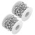 2Pcs ABS FivePointed Star Pearls Beads String for Wedding Bridal Bouquet Christmas Decoration(Silver Beads 10m Roll)