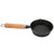 Frying Pan Cast Iron Skillet Drip Spouts Wooden Handle Stain Resistant Quick Heat Easy to Clean Cook Pan 13x4cm