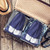 3Pcs Portable Dust‑Proof Non‑Woven Fabric Shoes Storage Drawstring Bag Organizer Purplish Blue(NonWoven Shoes Bag, L, No Printing )