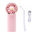 Portable Mini Handheld Fan USB Rechargeable Handheld Turbine Fan for Shopping School Fitness Outdoor Activities Study Pink