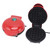 Mini Waffle Maker Stick Proof Double Sided Round Multifunctional Breakfast Machine for Toast Sandwich BRA Round Plug 110V Red