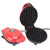 Mini Waffle Maker Stick Proof Double Sided Round Multifunctional Breakfast Machine for Toast Sandwich BRA Round Plug 110V Red