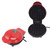 Mini Waffle Maker Stick Proof Double Sided Round Multifunctional Breakfast Machine for Toast Sandwich BRA Round Plug 110V Red