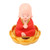Small Monk Ornaments Cute Monk Car Interior Display Decoration Light Energy Sensing Decorations for Car Dashboard Home Red Clothes