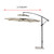 2.7m Double Top Sunshade Umbrella Cloth Replace Outdoor Courtyard Garden Umbrella Surface Replace Rainproof Sunshade Cloth