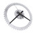 Simple Wall Clock Hollow Gear Frameless Design Hanging Clock with Silent Movement for Home Decor Gift